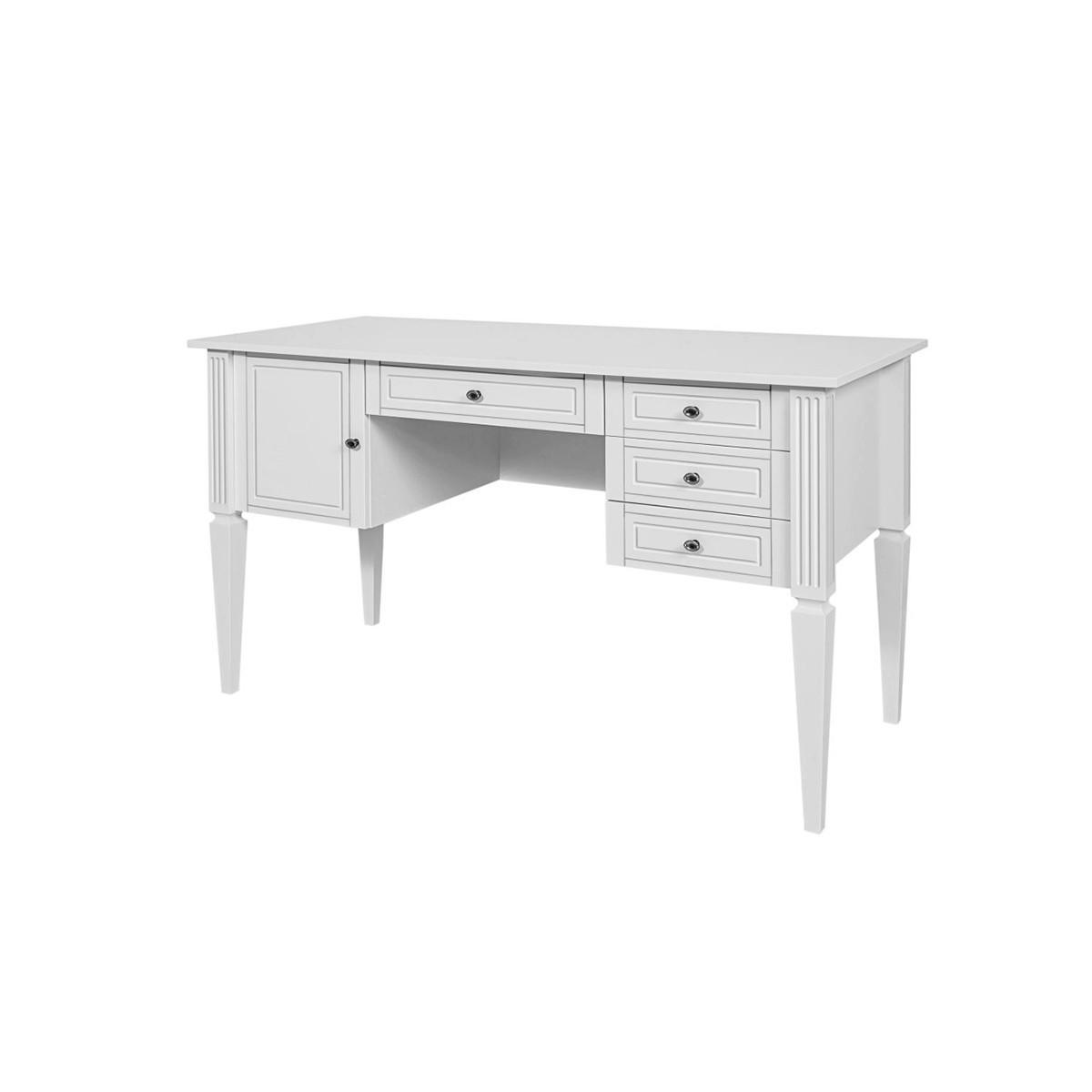 SCHREIBTISCH Ines Weiß - Weiß, Holzwerkstoff (132/60/78cm) - Petits-meubles