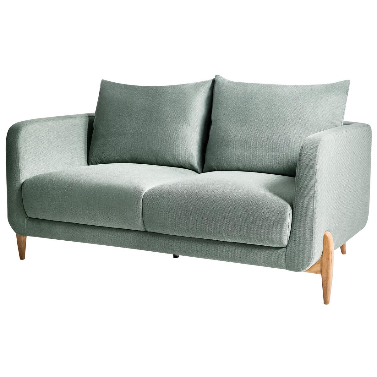 2-SITZER-SOFA Hellgrün Gimo - Hellbraun, Textil (149/83/80cm) - Beliani