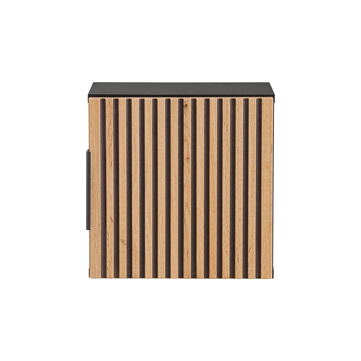 HÄNGESCHRANK 1 Tür Gaia Holz in Eichenoptik und Schwarz - Braun, Holzwerkstoff (35/35/22cm) - Petits-meubles