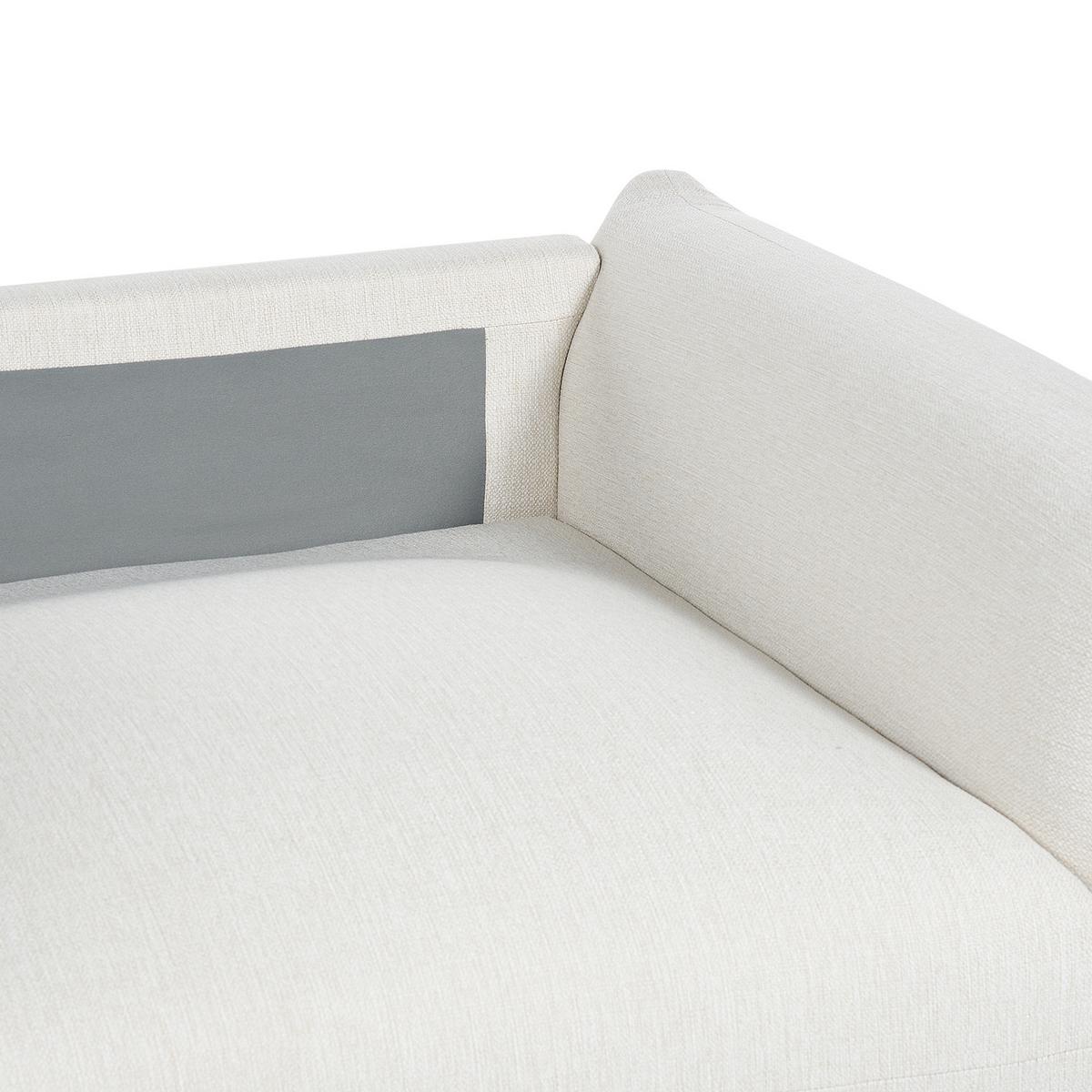3-SITZER-SOFA cremeweiß mit Kissen Luvos - Hellbraun/Weiß, Textil (220/75/104cm) - Beliani