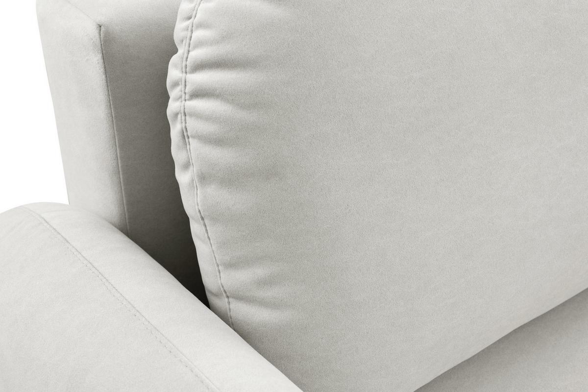 BETTSOFA AGIO Beige Plüsch-Stoff mit Schlaffunktion - Beige, Holz (232/95/109cm) - MASSENO