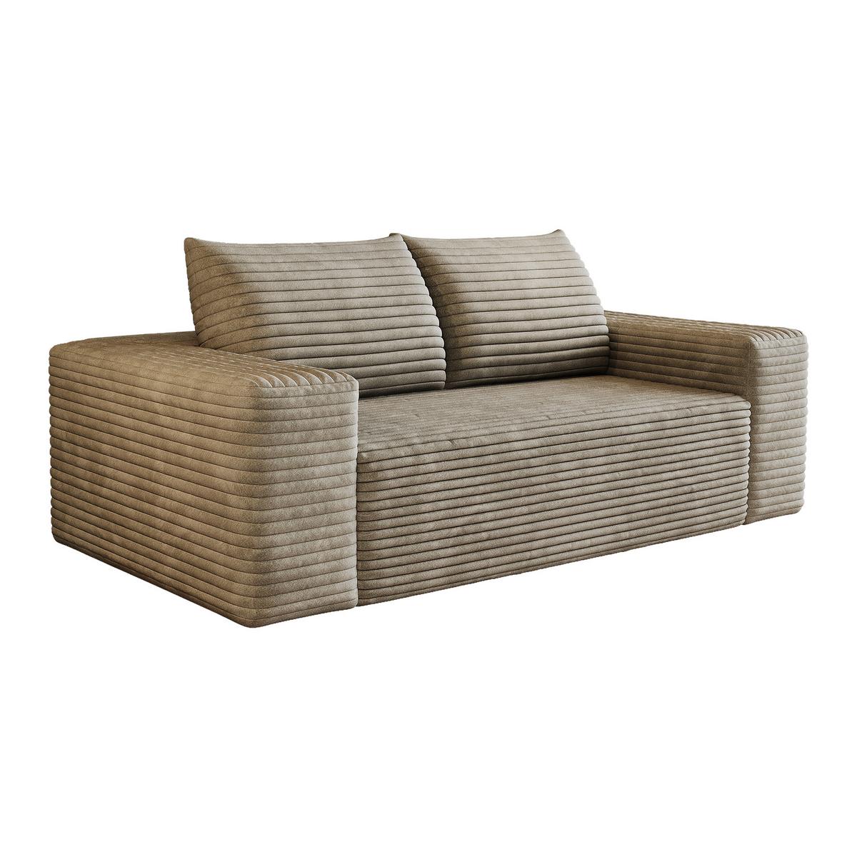 2-SITZER SOFA 180cm Cord-Sofa ohne Montage - Sandfarben, Textil (180/83/90cm) - Urban Meuble