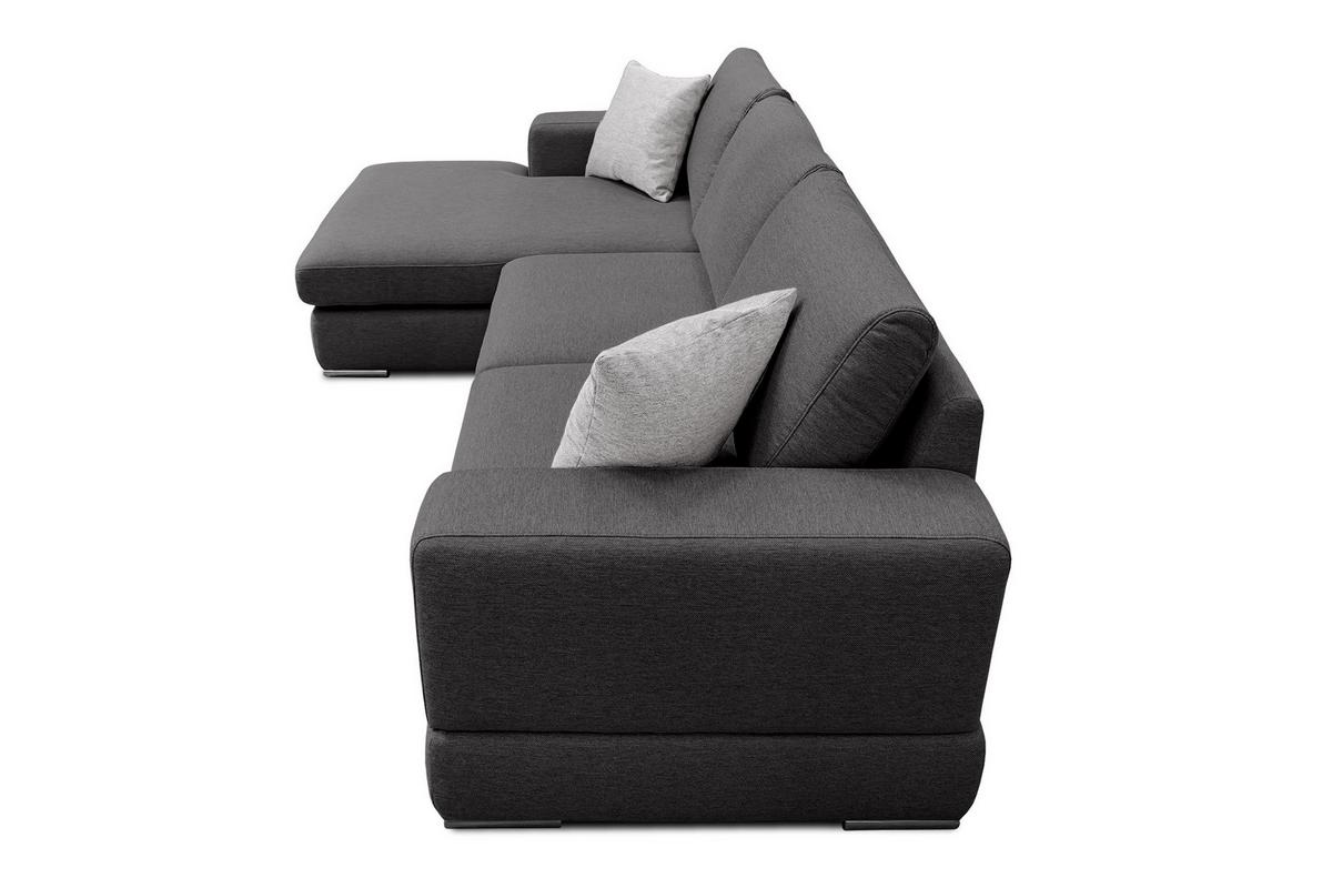 ECKSOFA OTTO 4-Sitzer, dunkelgrau - Dunkelgrau, Holzwerkstoff/Textil (159/279cm) - Wozimo