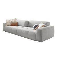 SOFA MIT SITZTIEFENVERSTELLUNG PALACE Grau Cord Relaxfunktion - Hellgrau, Textil (298/74/120cm) - KAWOLA