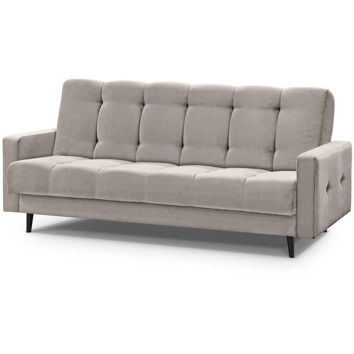 3-SITZER Schlafsofa Nancy Bis beige - Beige, Holz/Textil (220/89/93cm) - Beautysofa
