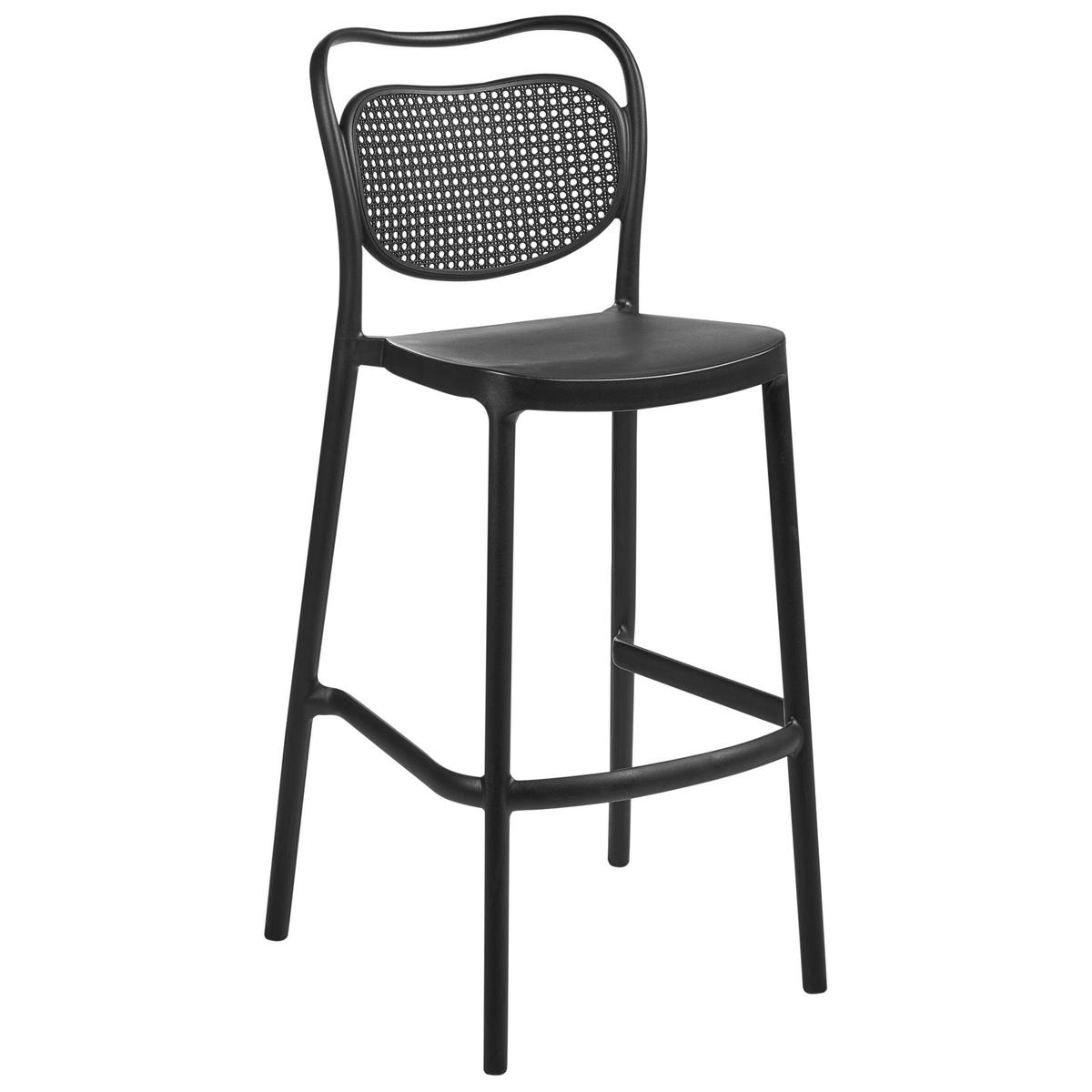 GARTEN-BARHOCKER 2er-Set Schwarz Celleno - Schwarz, Kunststoff (44/106/48cm) - Beliani