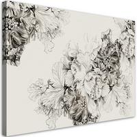 WANDBILD vintage blumenmotiv - Grau, Textil (60/40cm) - Feeby