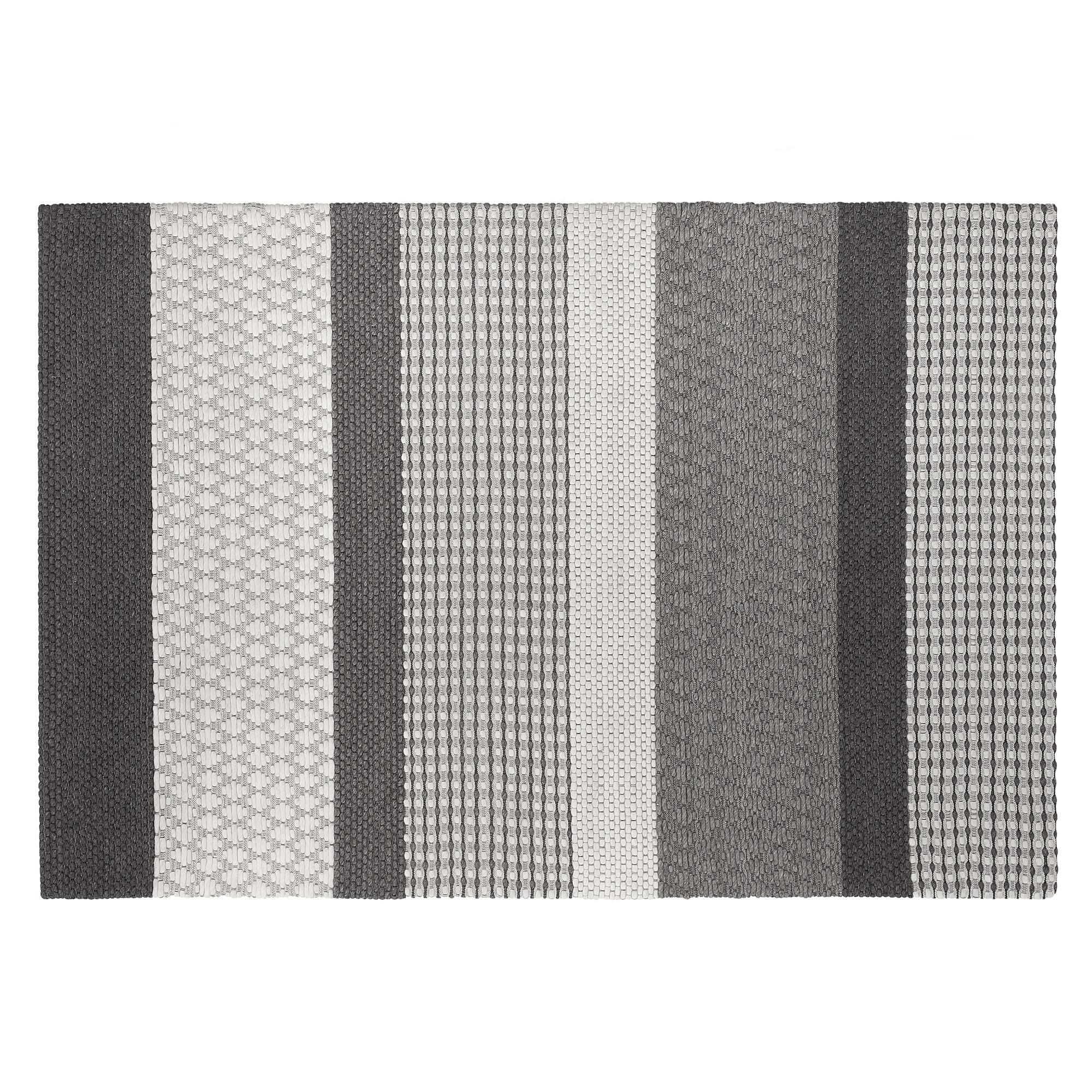 KURZFLOR-TEPPICH Akkaya 200/140 cm - Grau, Textil (140/200cm) - Beliani