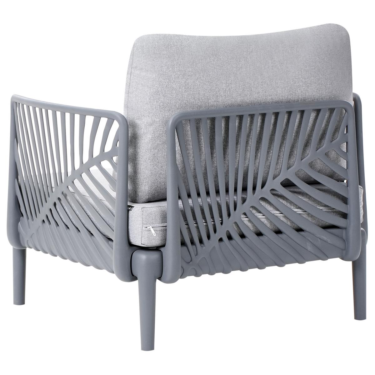 SESSEL Hellgrau Saturnia - Hellgrau, Kunststoff (68/78/68cm) - Beliani