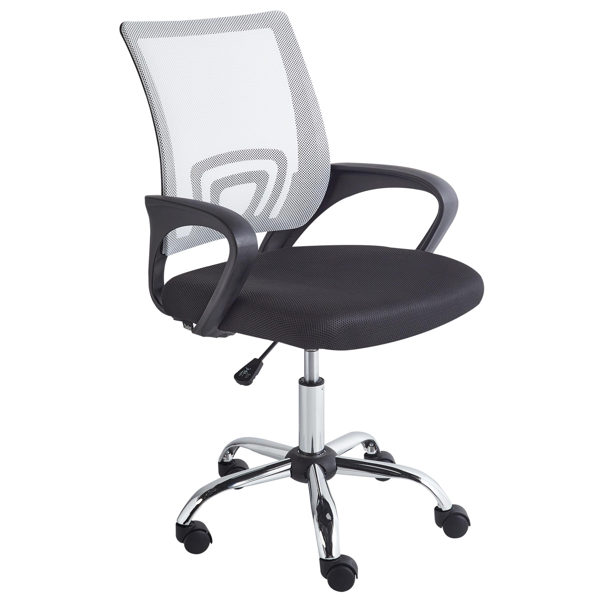 BÜROSTUHL Schwarz/Weiß Solid - Schwarz, Textil (60/88/60cm) - Beliani
