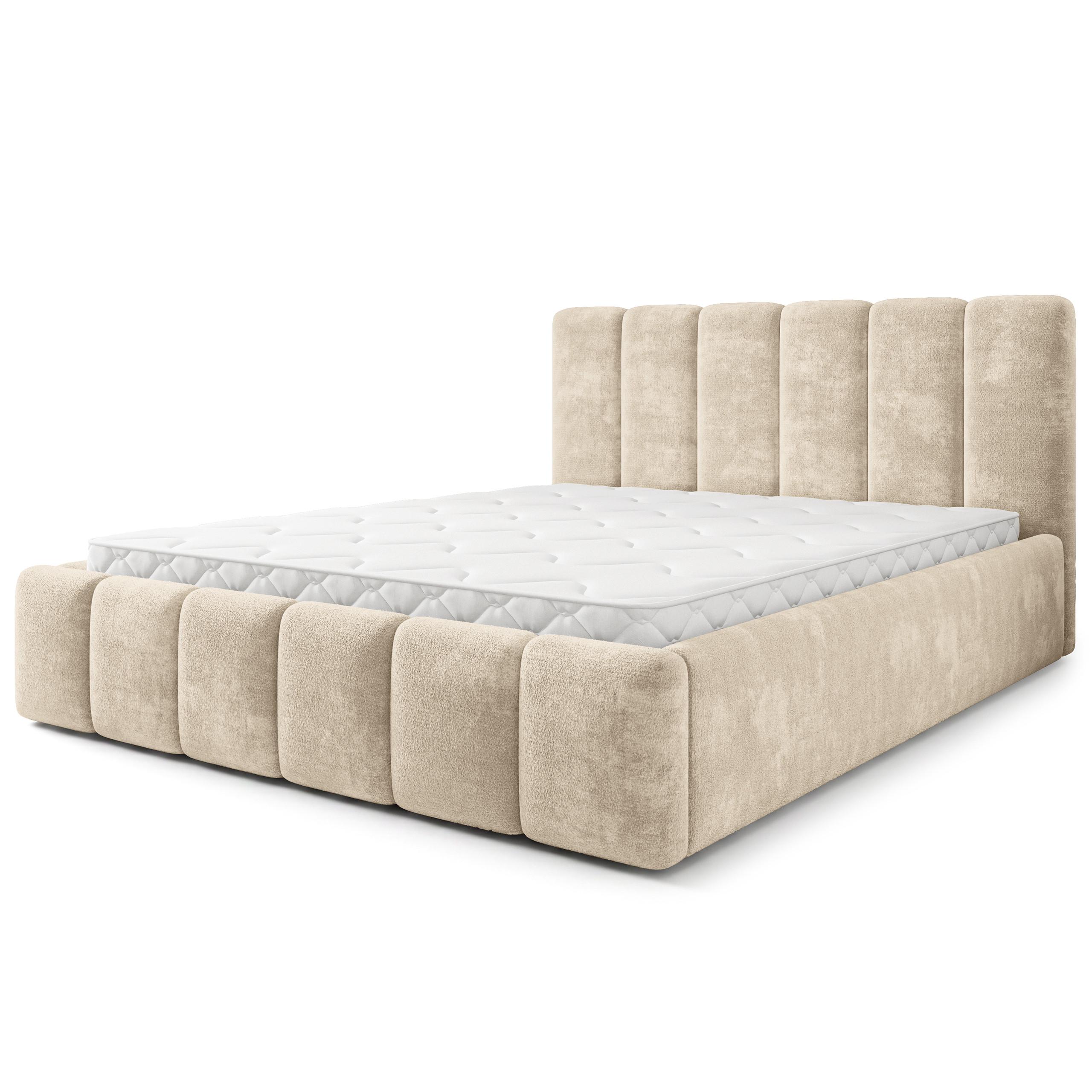 POLSTERBETT ATTORA LM 200x200 cm mit Bettkästen - Creme - Creme, Holz (200/200cm) - MASSENO