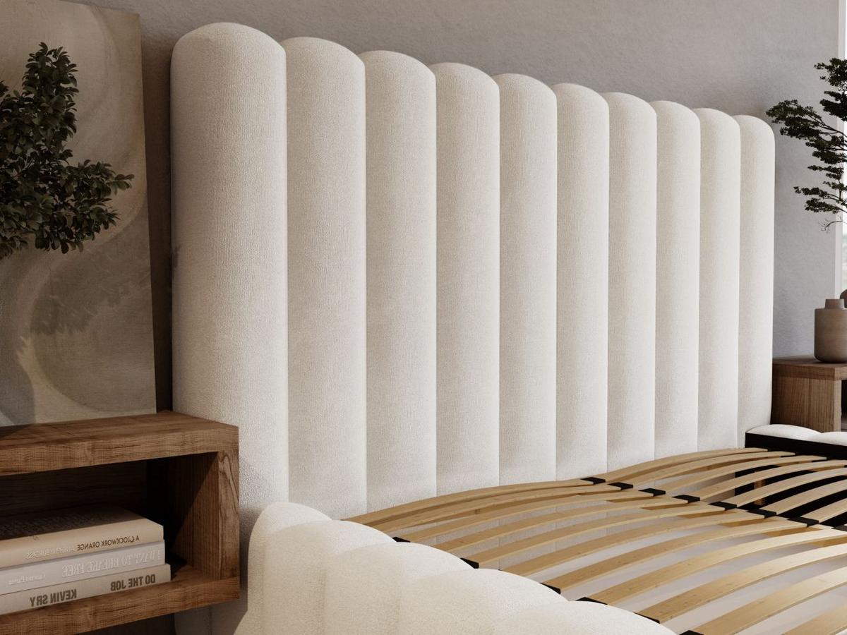 POLSTERBETT Rotto 180x200 Creme - Creme/Naturfarben, Holz/Kunststoff (180/200cm) - Graingold