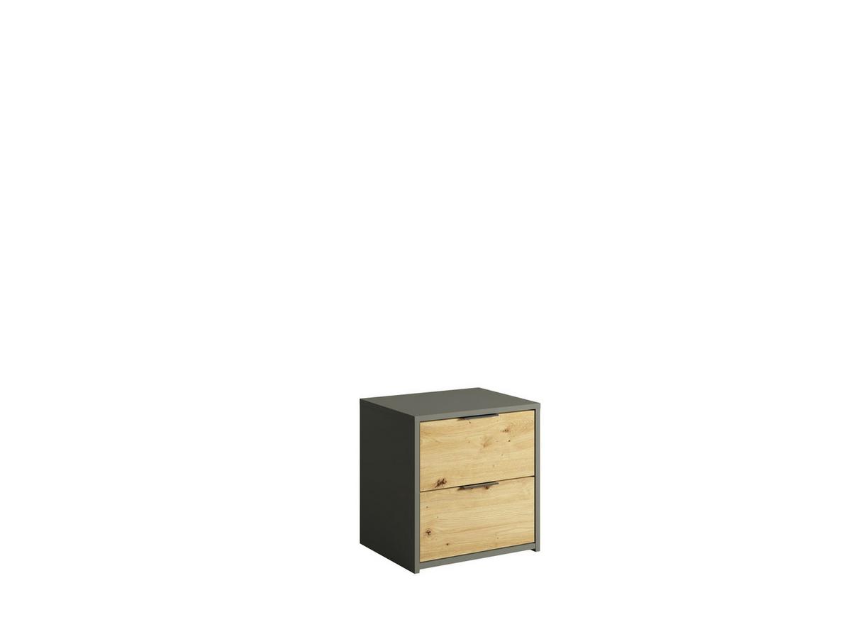 NACHTTISCH Graphit, Eiche Artisan 44/46/35 - Eiche Artisan, Holzwerkstoff (44/46/35cm) - RAUMHIRSCH FURNITURE