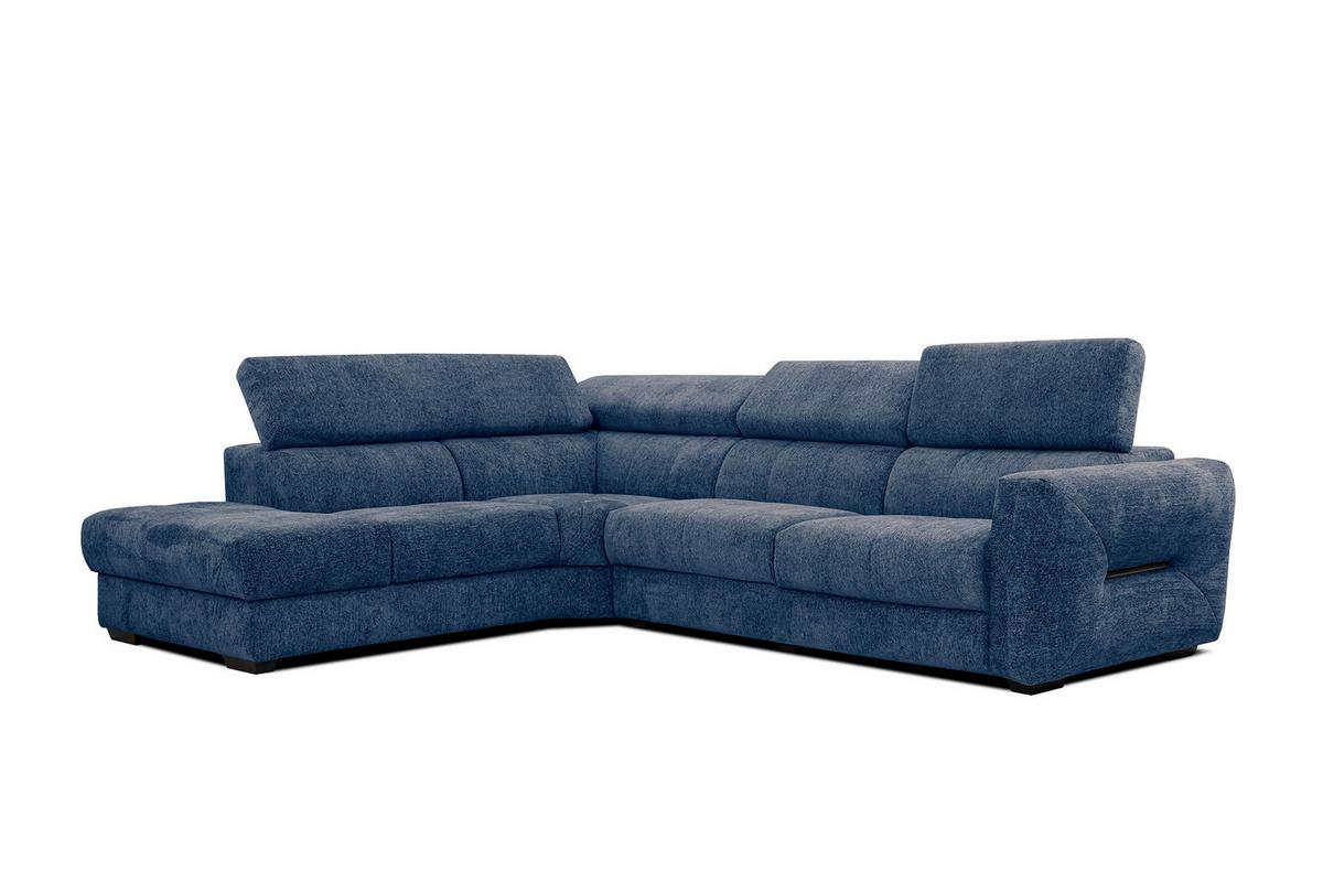 ECKSOFA CALVERA 5-Sitzer, dunkelblau - Dunkelblau, Holzwerkstoff/Textil (239/298cm) - Wozimo