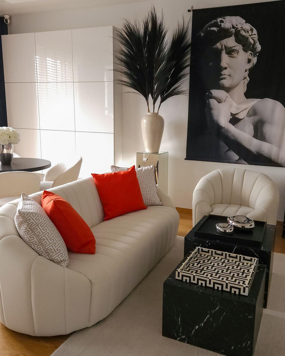 3-SITZER-SOFA Samtstoff cremeweiß Malung - Weiß, Textil (200/68/79cm) - Beliani