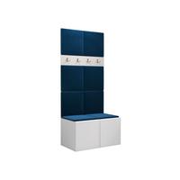 GARDEROBEN-SET Orion IV - Blau/Weiß, Holzwerkstoff/Kunststoff (84/186/46cm) - MIRJAN24