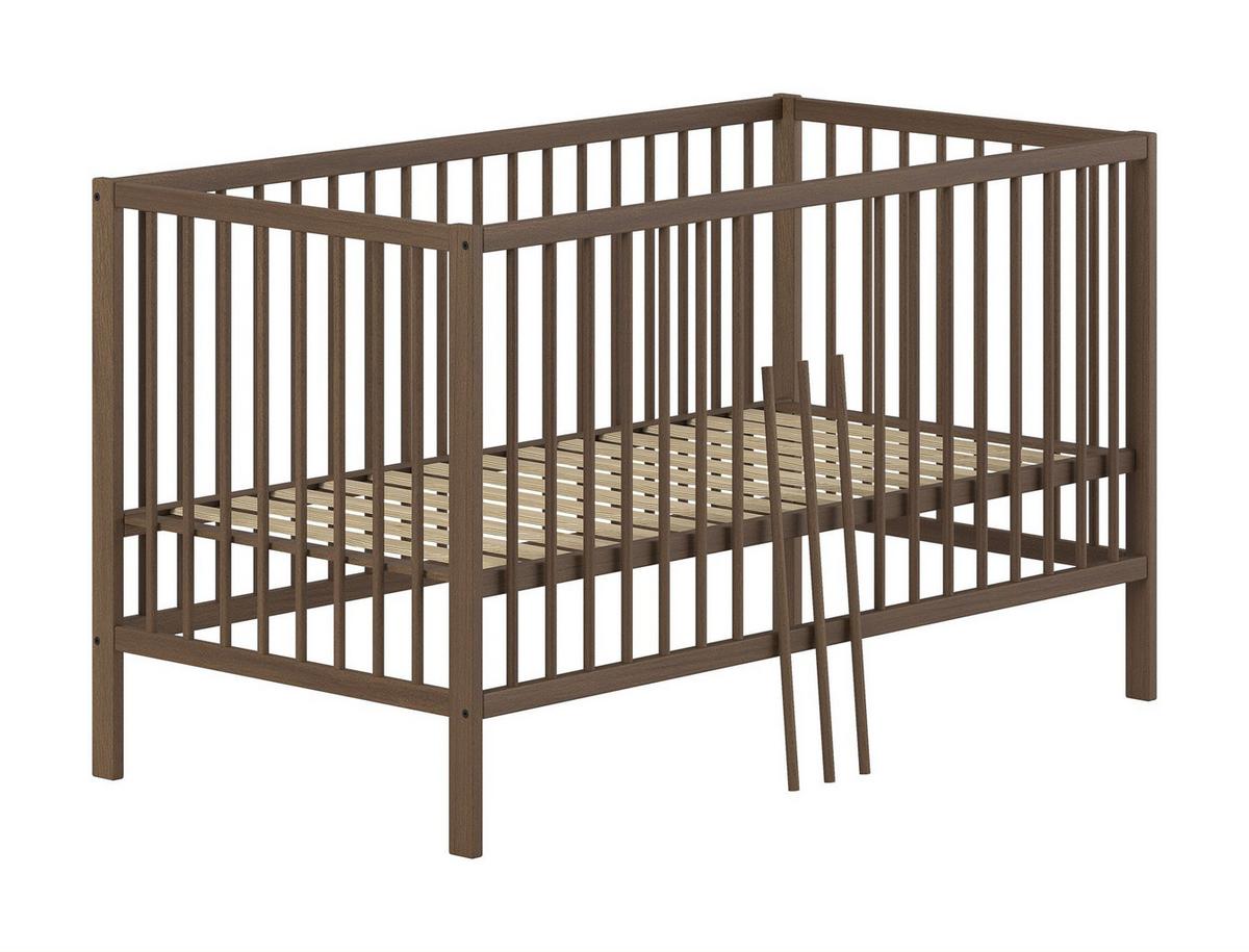 BABYZIMMER SET Keira mit Baby-/Juniorbett Wickelkommode Buche nussbaum - Weiß, Holz (84/76/144cm) - 58aufmkessel