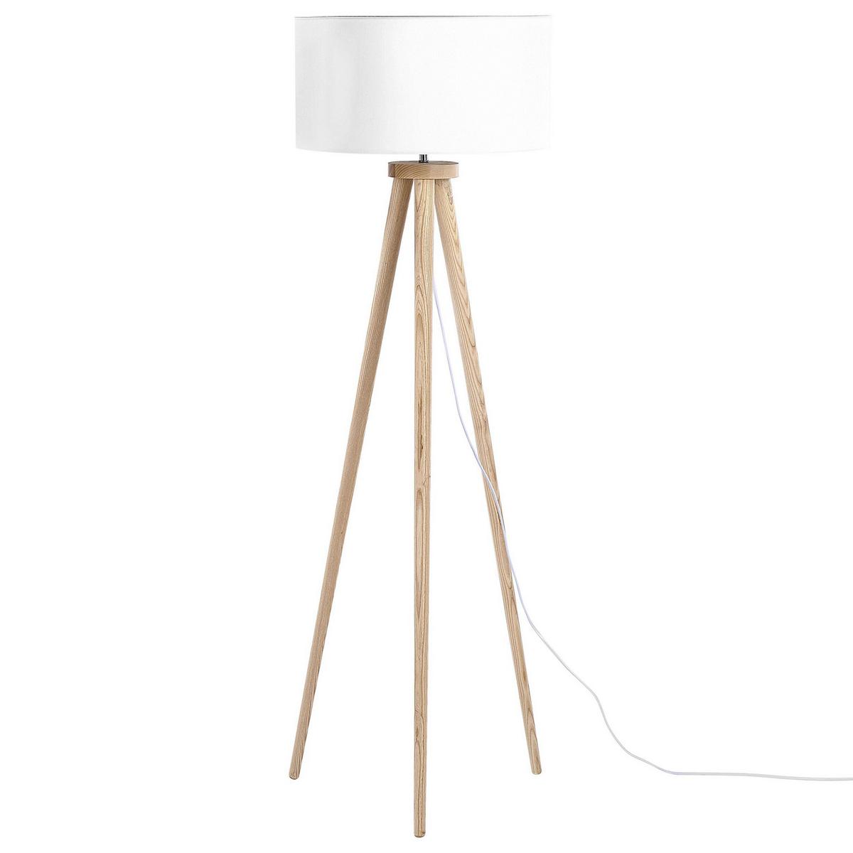 STEHLAMPE Nitra 45/45/142 cm - Weiß, Holz (45/45/142cm) - Beliani