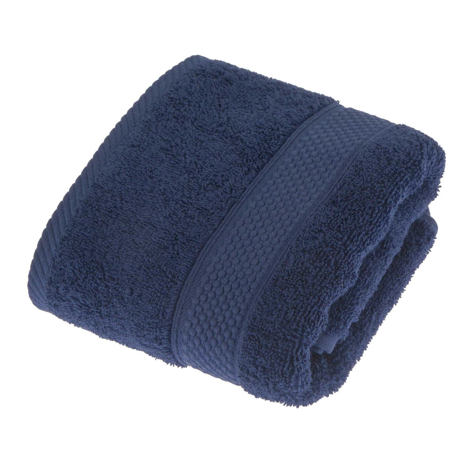 HANDTUCH Essential dunkelblau - Dunkelblau, Textil (50/90cm) - Homescapes