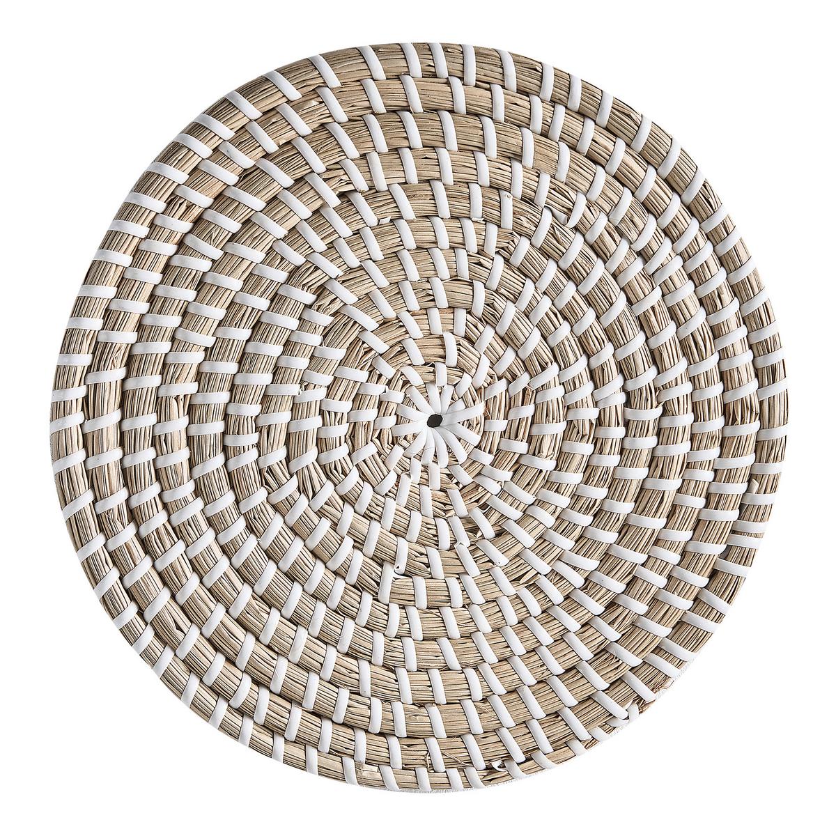WANDDEKORATION Seegras beige Cantho - Beige, Naturmaterialien (40/40/7cm) - Beliani