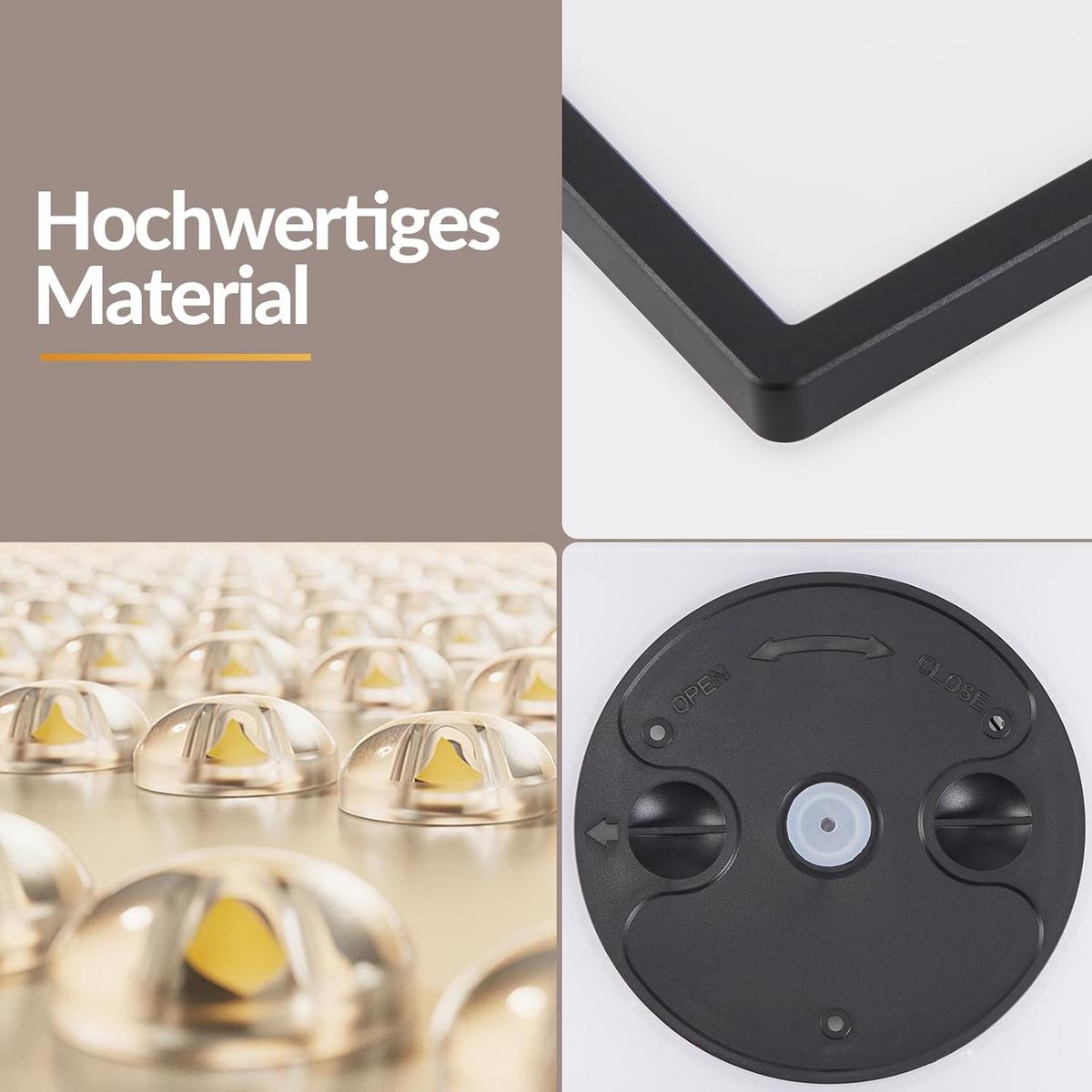 LED DECKENLEUCHTE Orvex 58/20/3 cm - Schwarz, Kunststoff (58/20/3cm) - ZMH