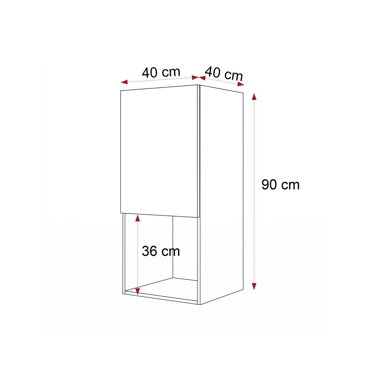HÄNGESCHRANK ANGEL LINE 40/40/90 cm Kaschmir - Kaschmir, Holzwerkstoff (40/90/40cm) - Idohome