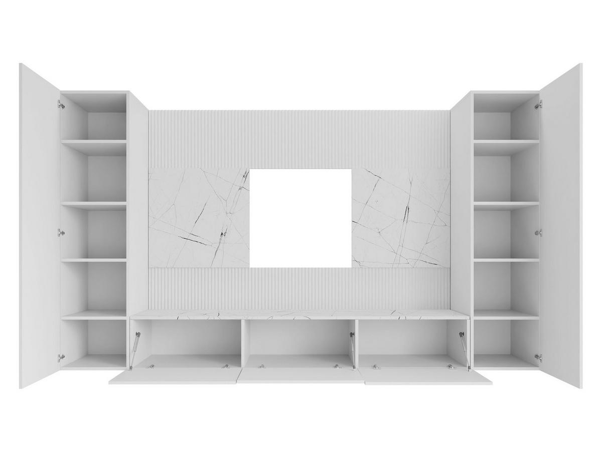 WOHNWAND Deromi V - Schwarz, Holzwerkstoff (260/150/38cm) - MIRJAN24