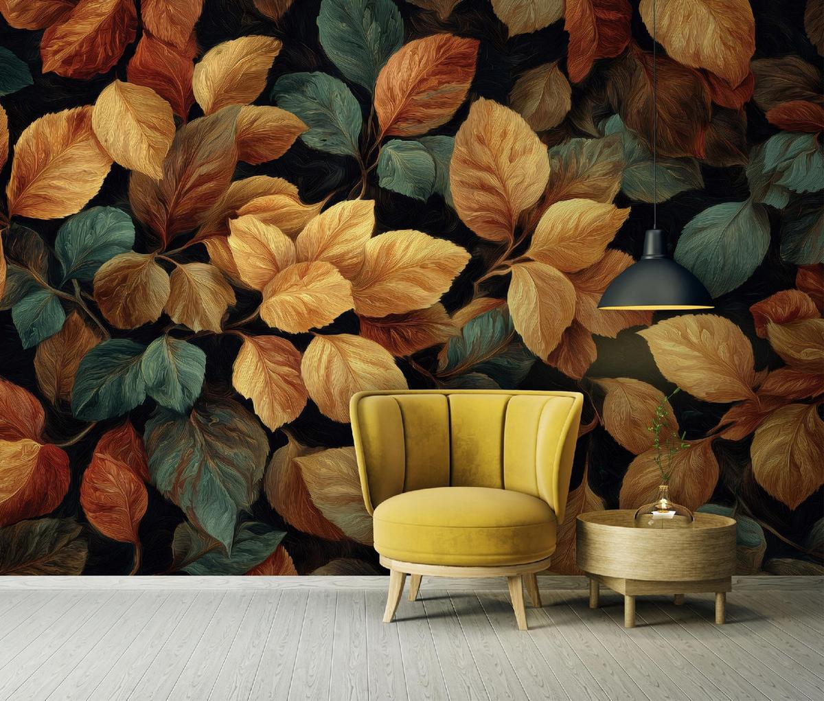 FOTOTAPETE Blätter Natur Bunt 250x175 cm - Multicolor, Papier (250/175cm) - Wallarena