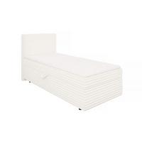 BOXBETT Roma 90/200 cm Hellbeige Plüschcord - Beige/Schwarz, Holz/Kunststoff (90/200cm) - S-Style