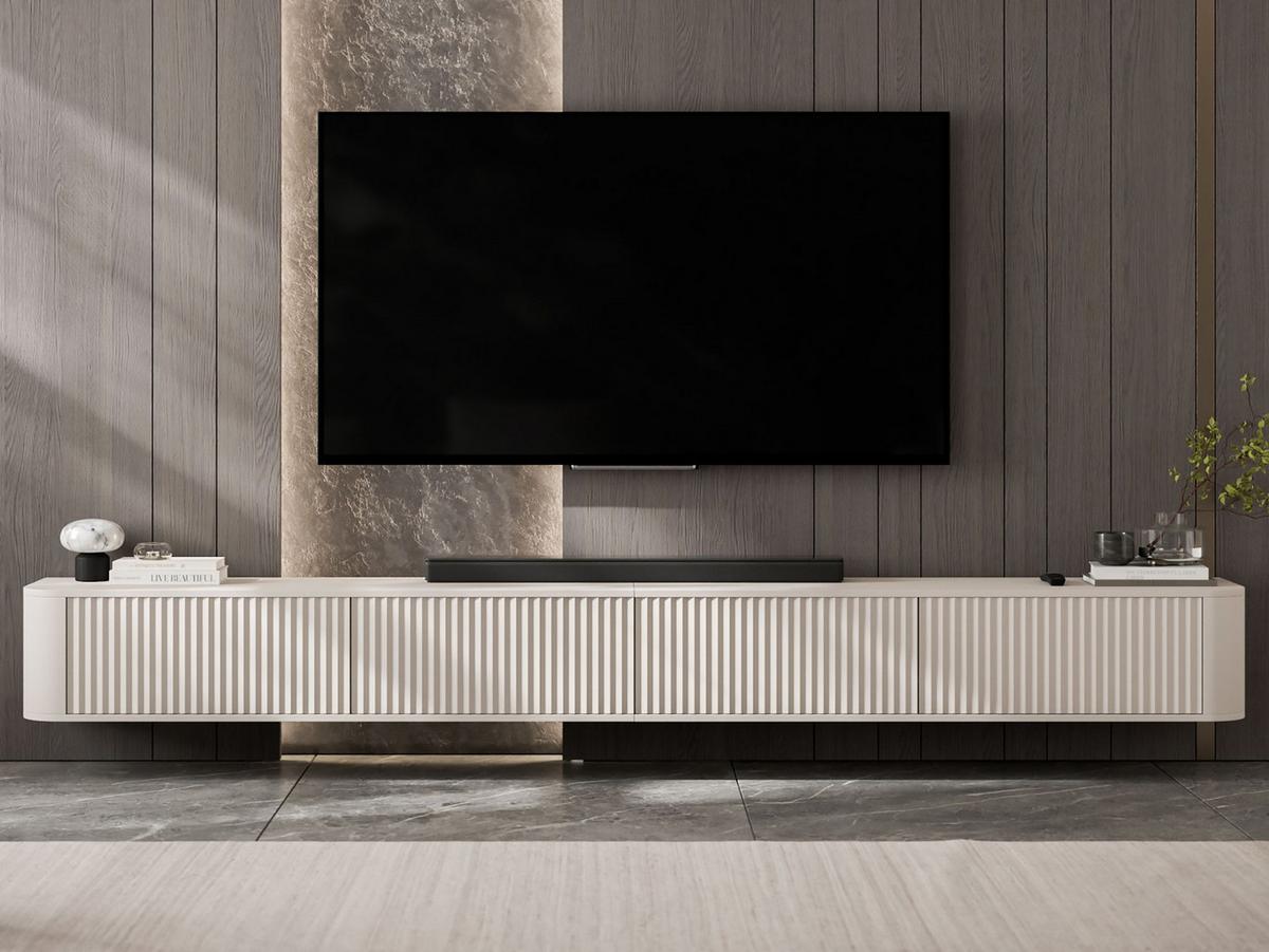 TV-LOWBOARD 2er-Set Aurora Kaschmir matt 280 cm - Kaschmir, Holzwerkstoff (280/30/35cm) - Meble Lindner