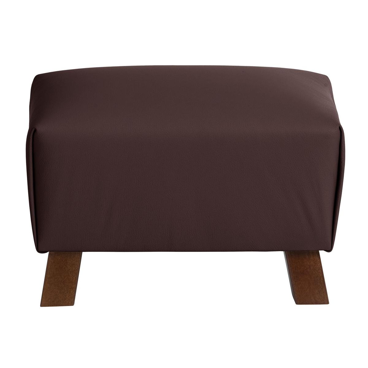 POLSTERHOCKER Kaylah Echtleder burgund - Bordeaux, Leder (28/28/40cm) - 58aufmkessel