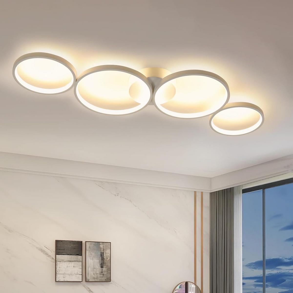 LED-DECKENLEUCHTE Myrthos 31/51.5/6 cm - Weiß, Metall (51.5/31/6cm) - ZMH