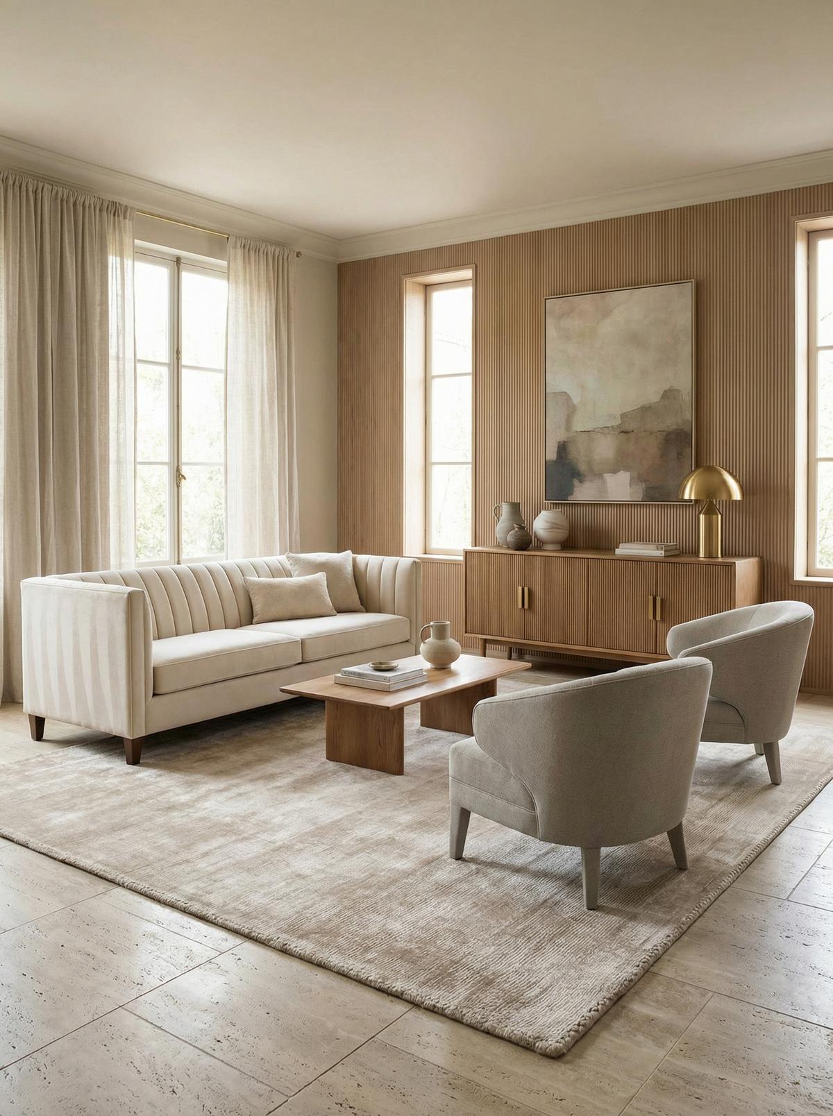 VISKOSETEPPICH handgewebt BARI, einfarbig, Beige-Grau, 160 x 230 cm - Beige, Textil (160/230cm) - KADIMA DESIGN