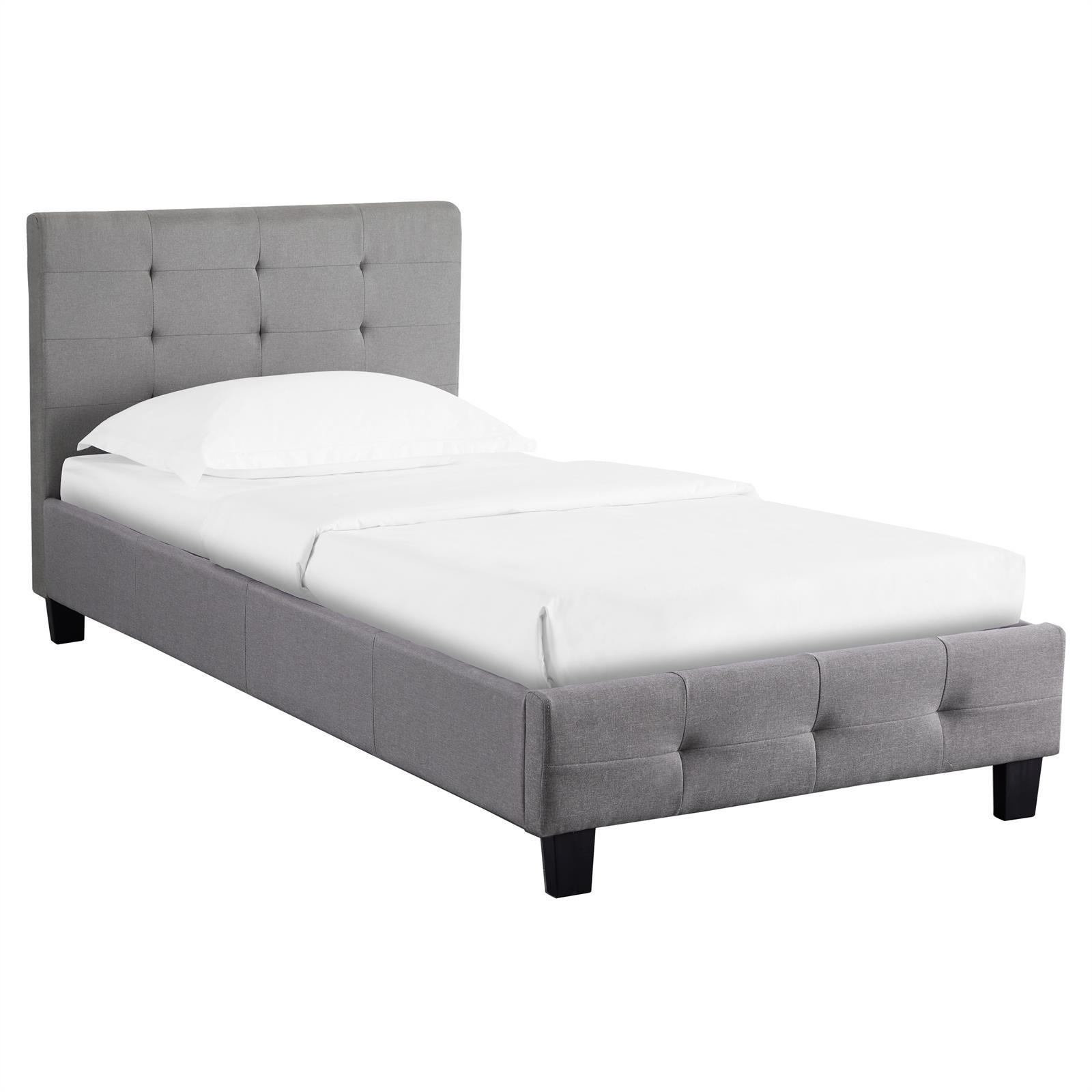 POLSTERBETT OHIO 90x200 cm grau - Grau, Textil (90/200cm) - CARO-Möbel