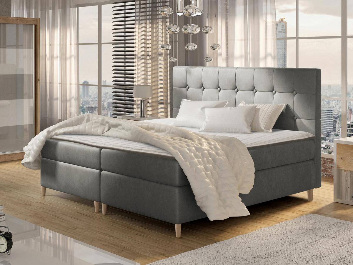 BOXBETT Avanti - H3 - Grau, Holz/Textil (160/200cm) - MIRJAN24