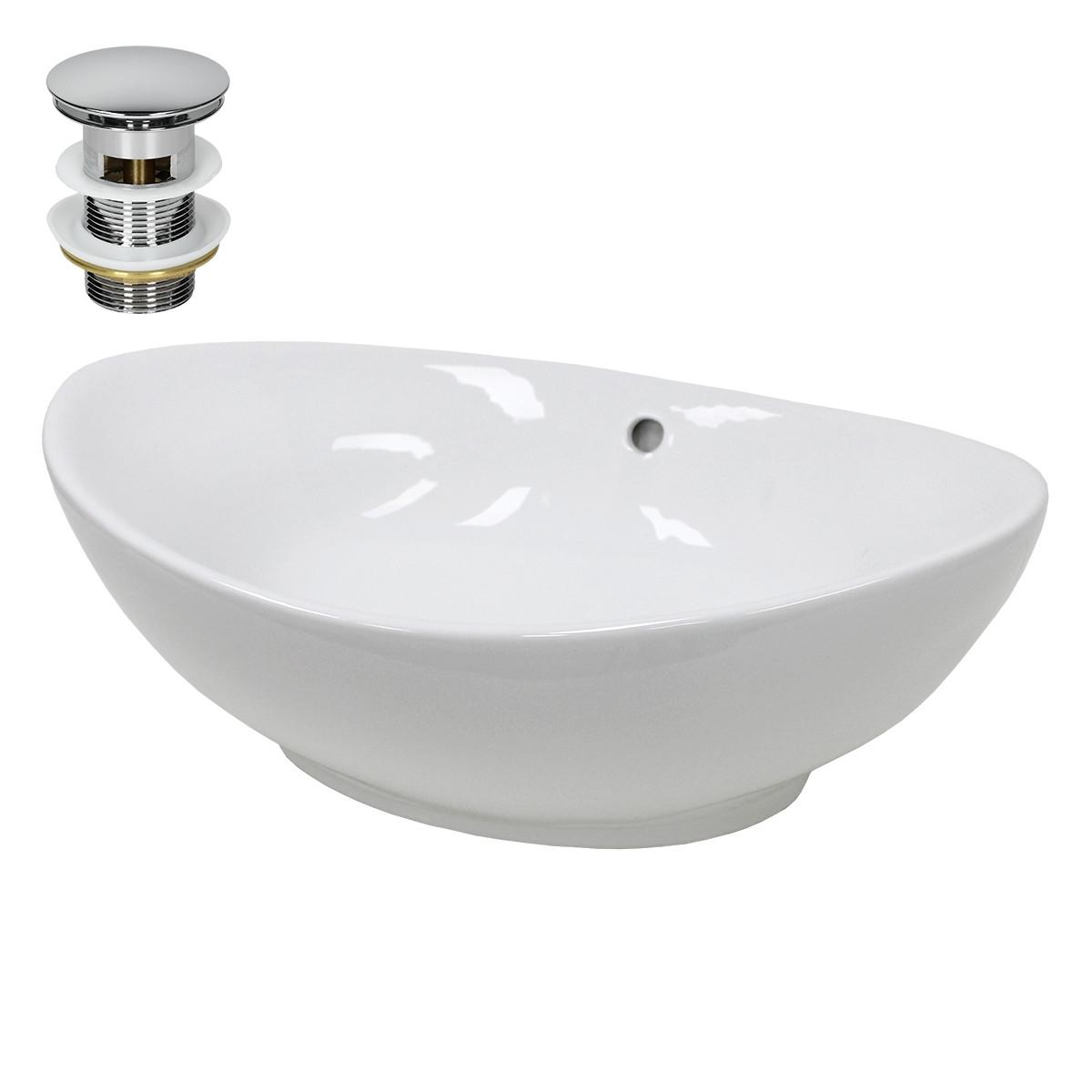 WASCHBECKEN - Weiß, Keramik (39/20/59cm) - ECD-Germany