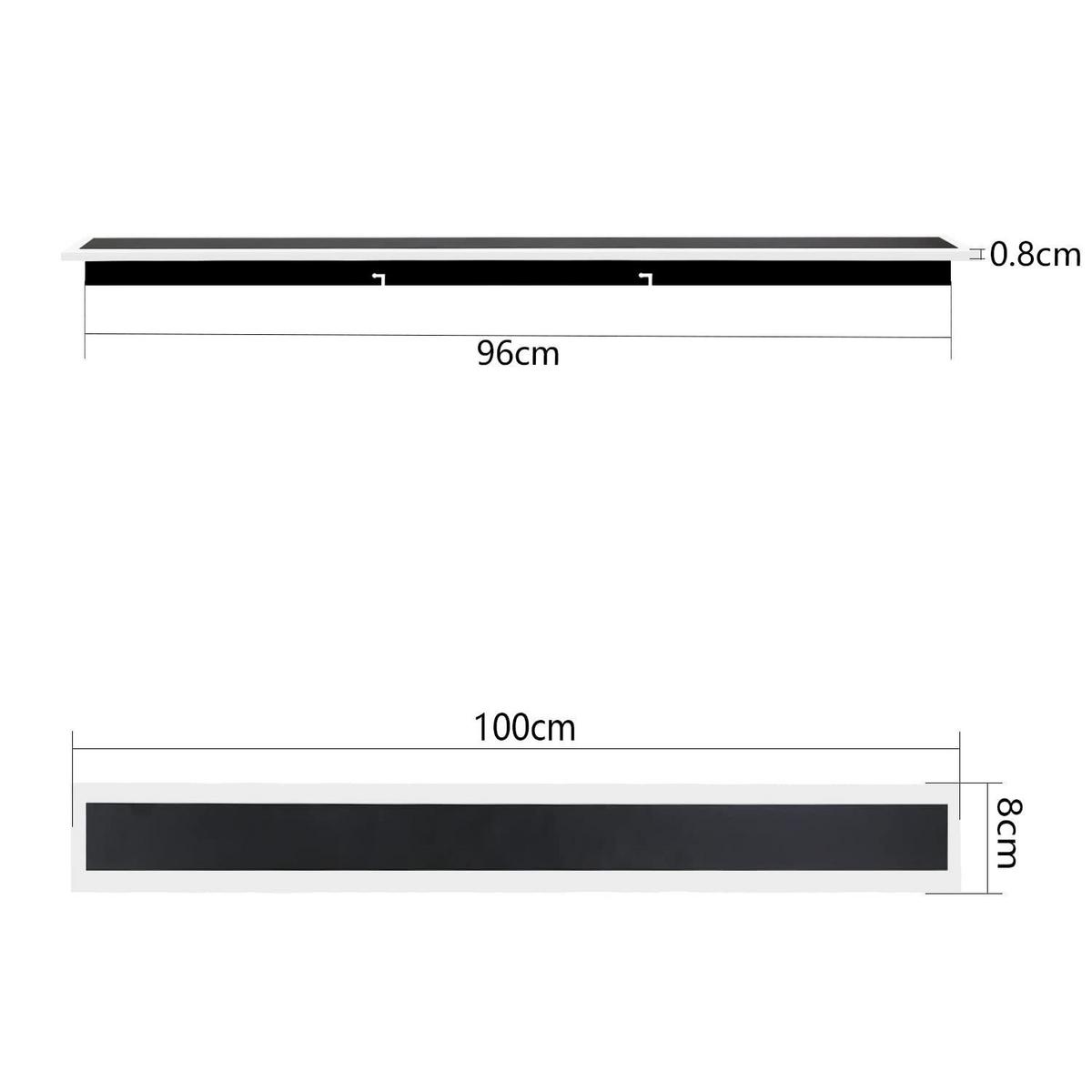 LED WANDLEUCHTE Lichtblick - Schwarz, Metall (8/4/100cm) - Nettlife