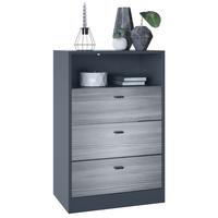 KOMMODE Pino Fronten in Avola-Anthrazit - Anthrazit, Holzwerkstoff (56/86.5/36cm) - Vladon
