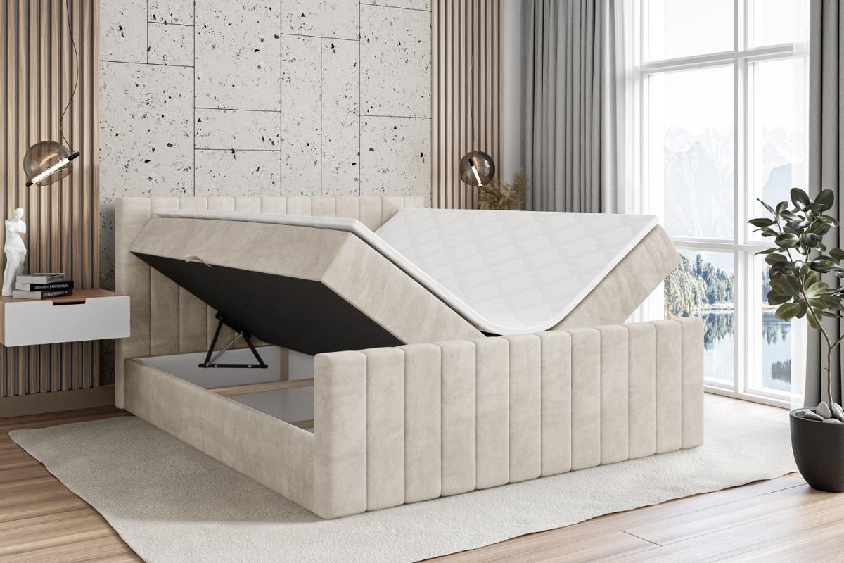 BOXBETT EDITA-Z - 140x200 cm - H3 - Ecru - Ecru, Holzwerkstoff (140/200cm) - ALTDECOR