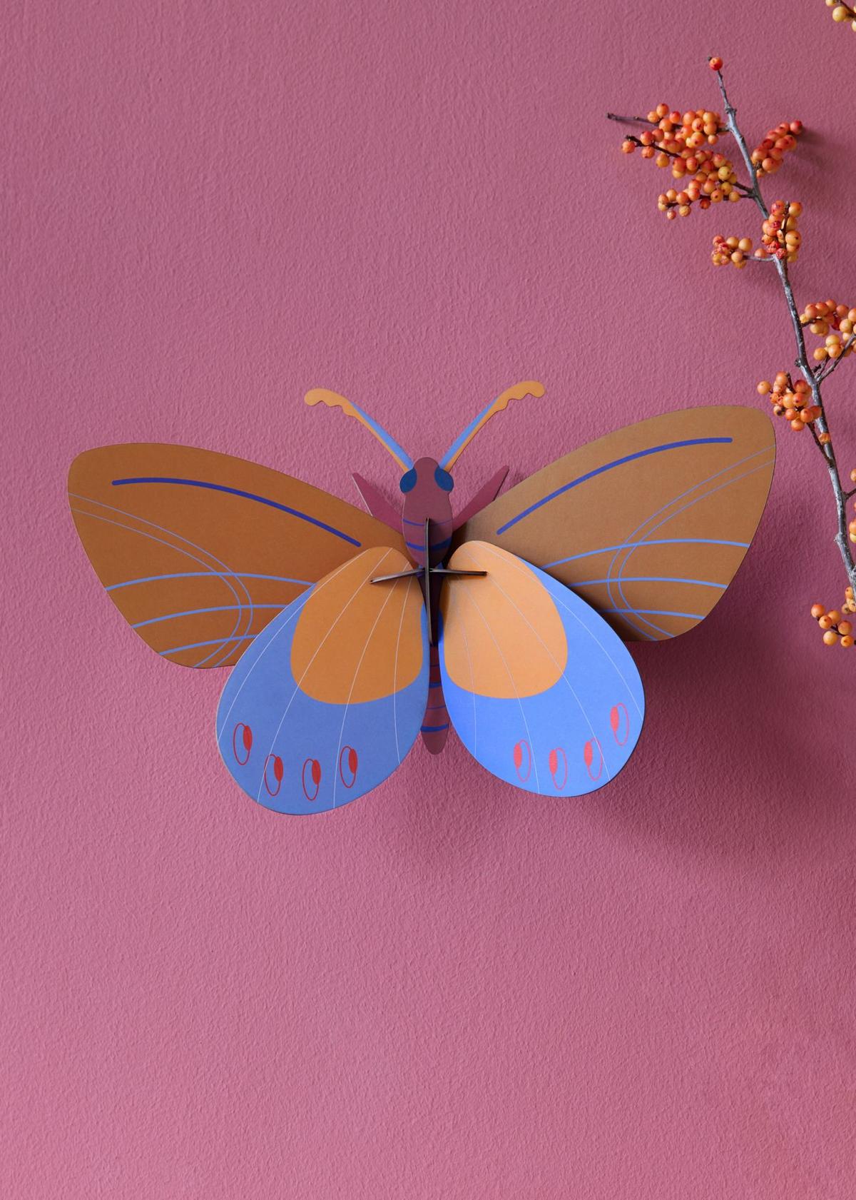 WANDDEKO Azur-Monarch 10/20.5 cm - Multicolor, Wellpappe (10/20.5/34cm) - Studio Roof