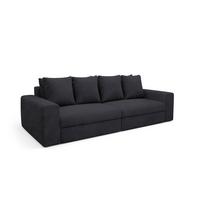 SOFA Paola 3 Sitzplätze Schwarz - Schwarz, Holz (272/86/120cm) - Petits-meubles