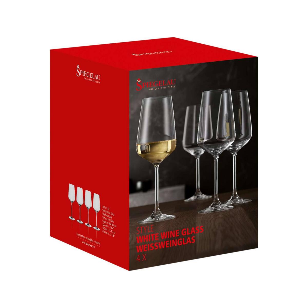 WEISSWEINGLÄSER Style transparent 440 ml 4er Set - Transparent, Glas (0.44L) - Spiegelau