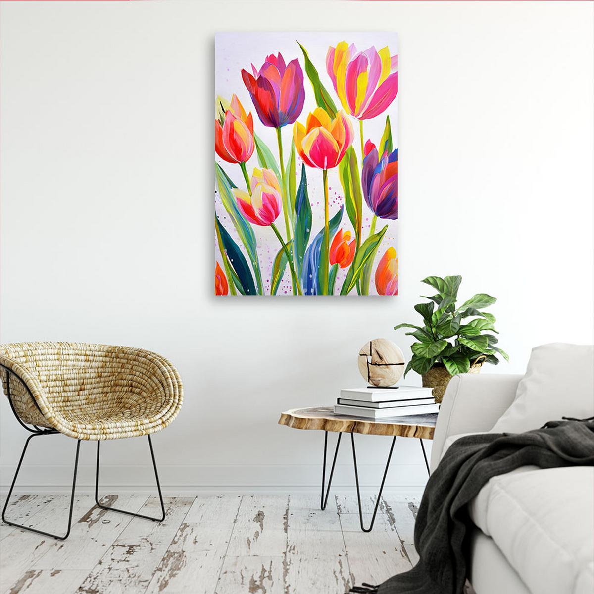 LEINWANDBILD Blumen 20x30cm - Multicolor, Textil (20/30cm) - Feeby