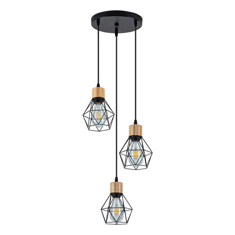 PENDELLEUCHTE BENJAMIN Ⅲ 24/15/146 cm - Schwarz, Metall (24/15/146cm) - Nettlife