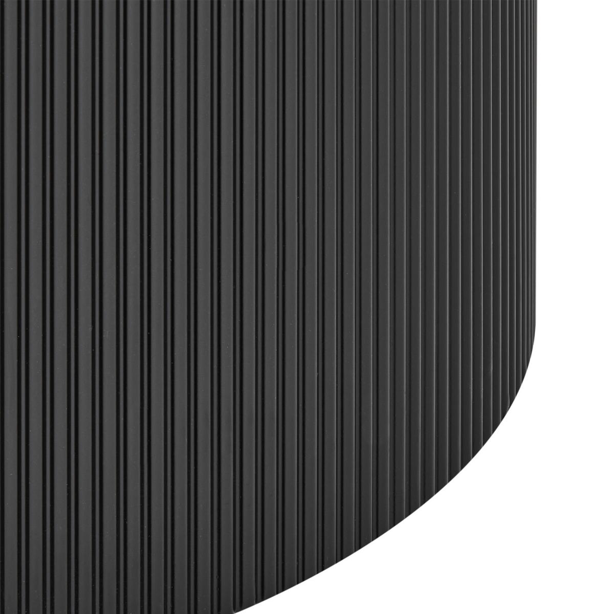 ESSTISCH Schwarz 120/120 cm Sheho - Schwarz, Holzwerkstoff (120/120/75cm) - Beliani