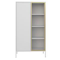 VITRINE Velveto Weiß 90 cm - Weiß, Holzwerkstoff/Metall (90/160.2/40cm) - Selsey