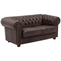 SOFA 2-Sitzer Kath Echtleder (Antikoptik) braun - Braun, Leder (174/74/98cm) - 58aufmkessel