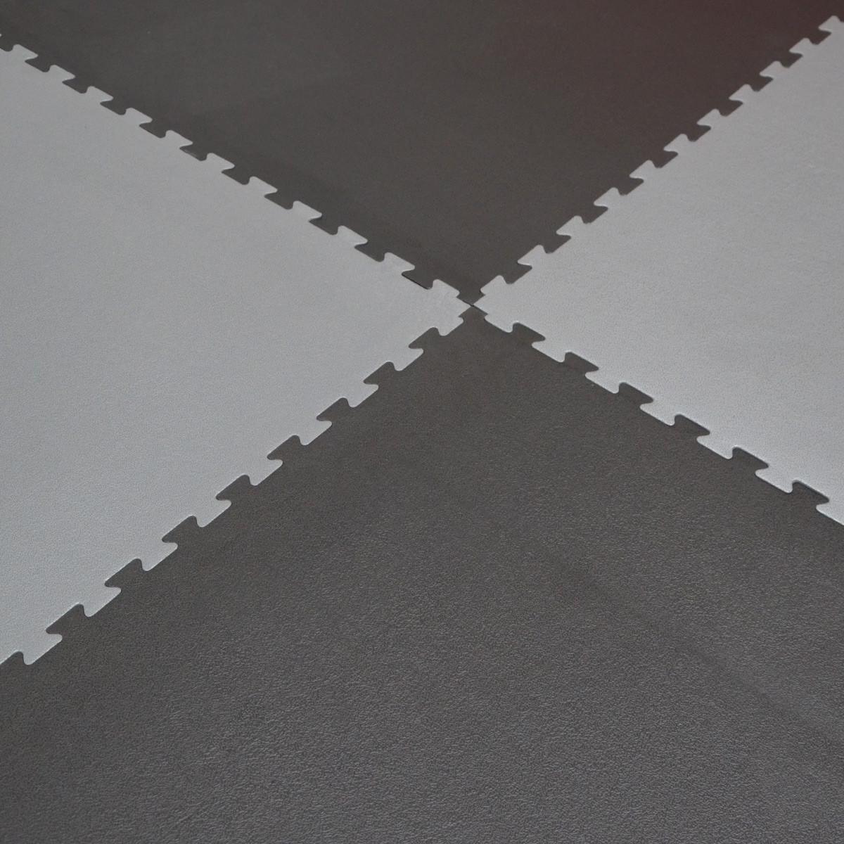 BODENSCHUTZMATTE 90x90x2 cm, Schwarz, 2er Set - Schwarz, Kunststoff (90/90/2cm) - eyepower