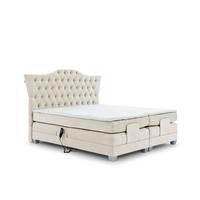 BOXSPRINGBETT Bett Elektrisch Fausto - Creme, Holzwerkstoff/Textil (200/200cm) - Fun Möbel