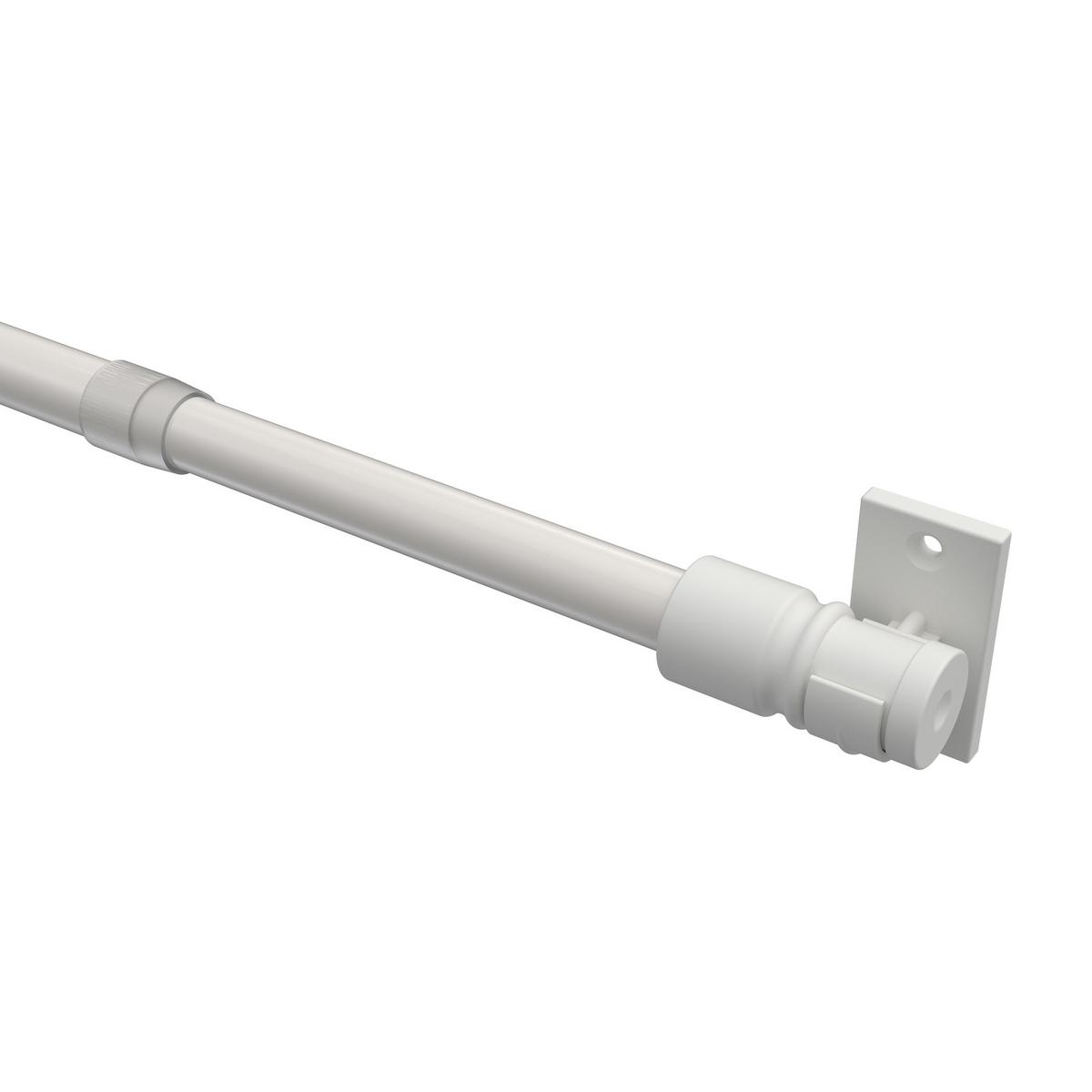SCHEIBENSTANGE / CAFÉHAUSSTANGE Sora 85-135 cm, 12 / 10 mm Ø, Weiß - Weiß, Kunststoff/Metall (3.5/3.2/135cm) - INTERDECO